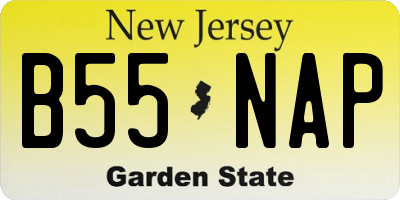 NJ license plate B55NAP