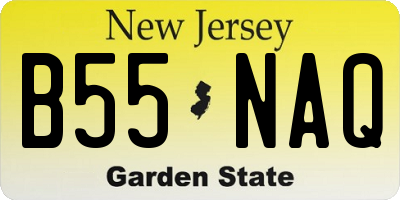 NJ license plate B55NAQ