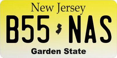 NJ license plate B55NAS