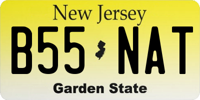 NJ license plate B55NAT