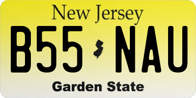 NJ license plate B55NAU