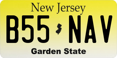 NJ license plate B55NAV