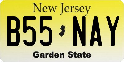 NJ license plate B55NAY