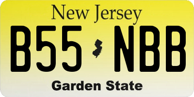 NJ license plate B55NBB