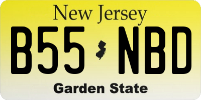 NJ license plate B55NBD