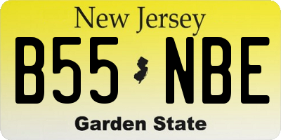 NJ license plate B55NBE