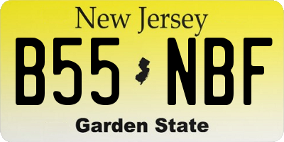 NJ license plate B55NBF