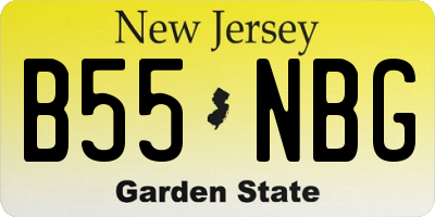 NJ license plate B55NBG