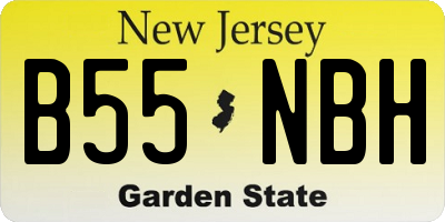 NJ license plate B55NBH