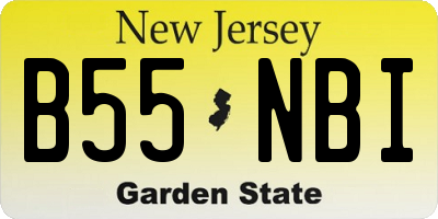 NJ license plate B55NBI