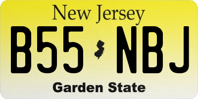 NJ license plate B55NBJ