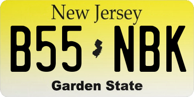 NJ license plate B55NBK