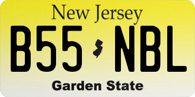 NJ license plate B55NBL