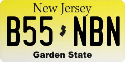 NJ license plate B55NBN