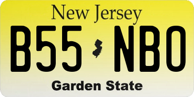 NJ license plate B55NBO