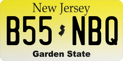 NJ license plate B55NBQ