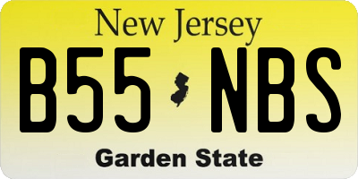 NJ license plate B55NBS