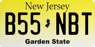 NJ license plate B55NBT