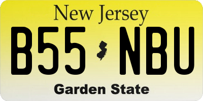 NJ license plate B55NBU
