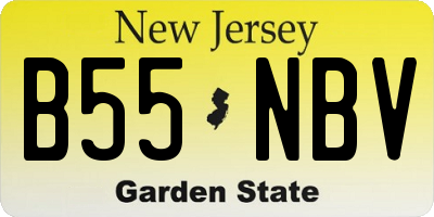 NJ license plate B55NBV