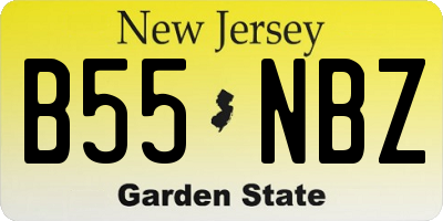 NJ license plate B55NBZ