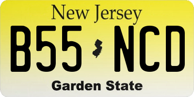 NJ license plate B55NCD