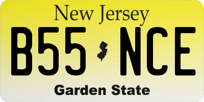 NJ license plate B55NCE