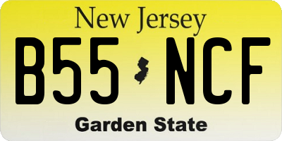 NJ license plate B55NCF