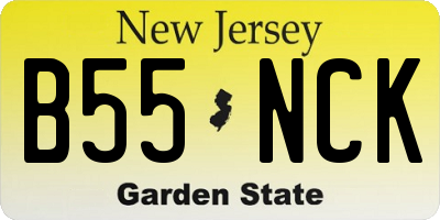 NJ license plate B55NCK