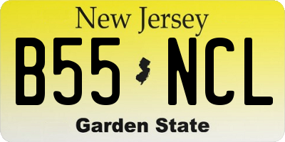 NJ license plate B55NCL