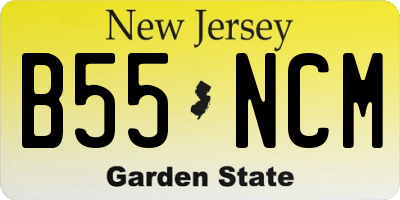 NJ license plate B55NCM