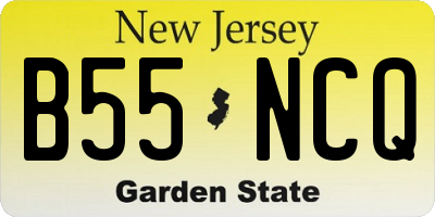 NJ license plate B55NCQ