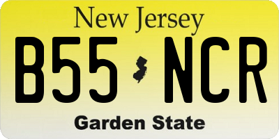 NJ license plate B55NCR