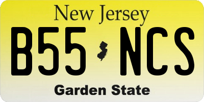 NJ license plate B55NCS