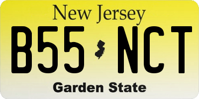 NJ license plate B55NCT