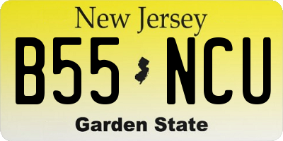 NJ license plate B55NCU