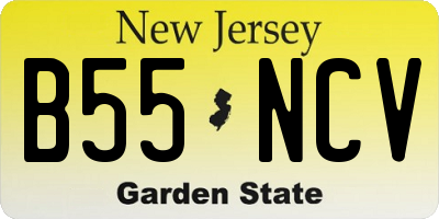NJ license plate B55NCV