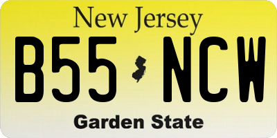 NJ license plate B55NCW