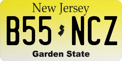 NJ license plate B55NCZ