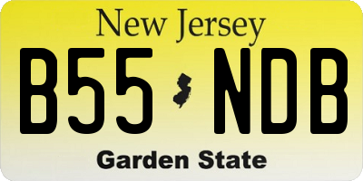 NJ license plate B55NDB