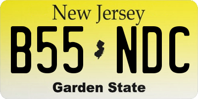 NJ license plate B55NDC