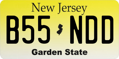 NJ license plate B55NDD