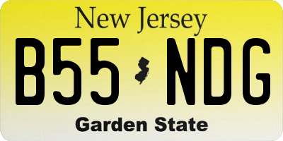 NJ license plate B55NDG