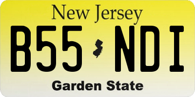NJ license plate B55NDI