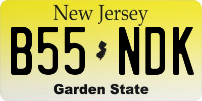 NJ license plate B55NDK