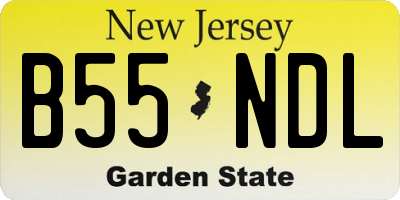 NJ license plate B55NDL