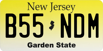 NJ license plate B55NDM