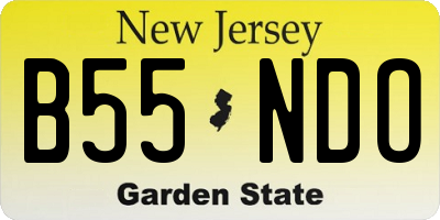 NJ license plate B55NDO