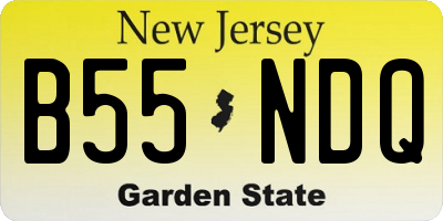 NJ license plate B55NDQ