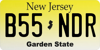 NJ license plate B55NDR